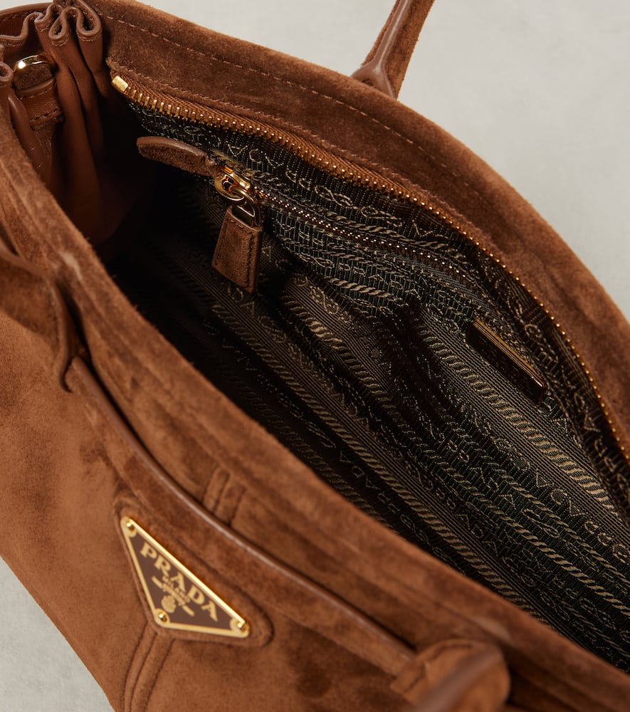 Medium suede tote bag