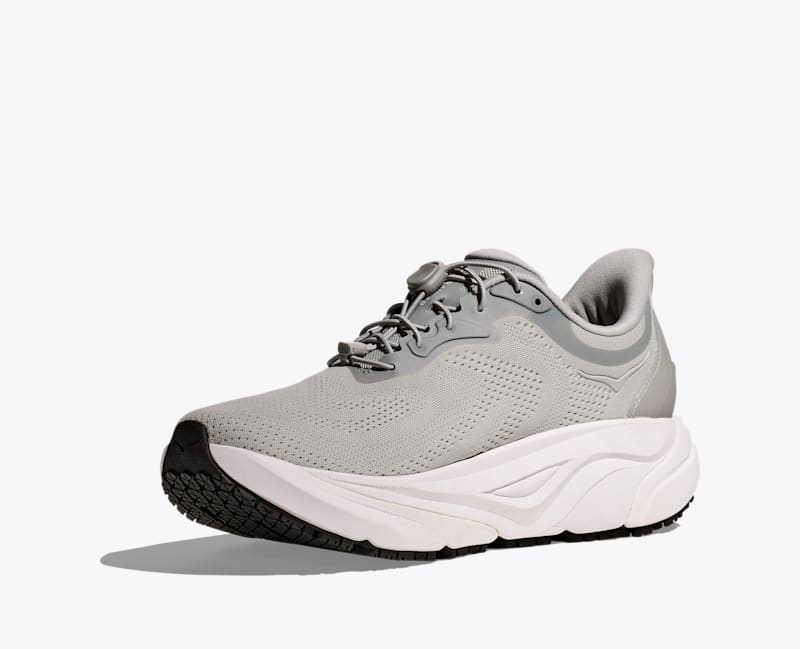 HOKA Women's Arahi SR Shoes in Stellar Grey/White