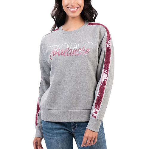 Women's Gray Colorado Avalanche Penalty Box Pullover Sweatshirt