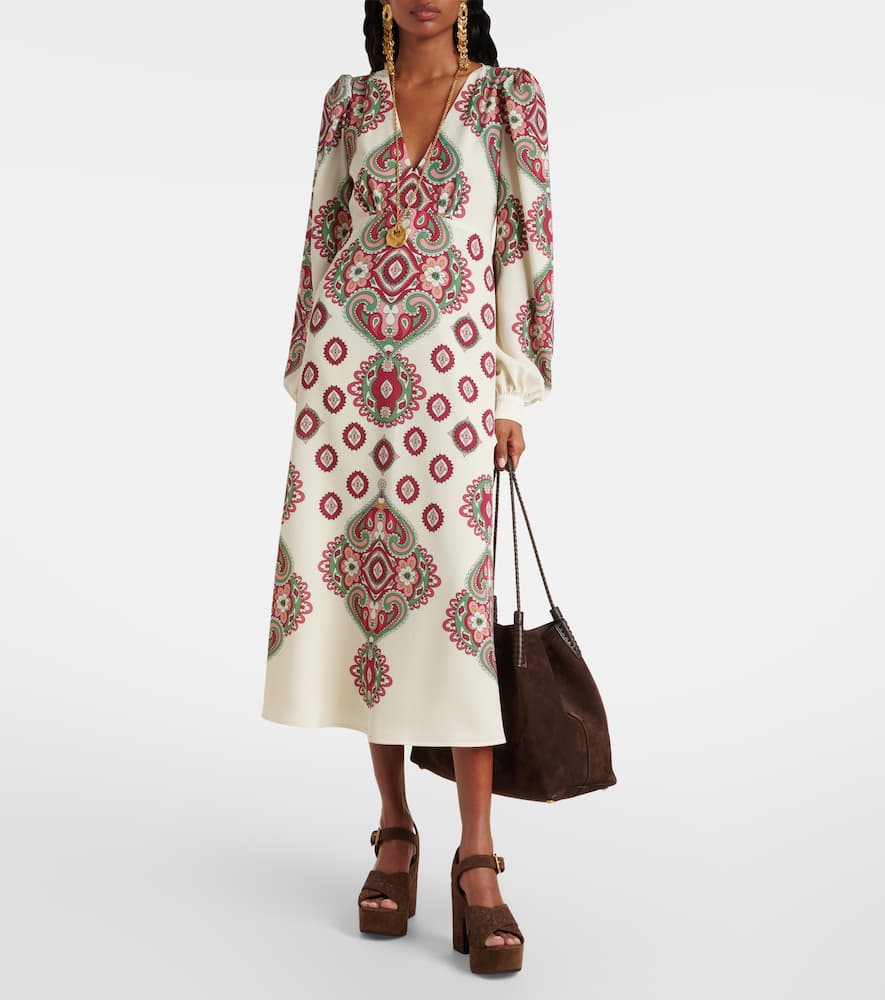 Paisley midi dress