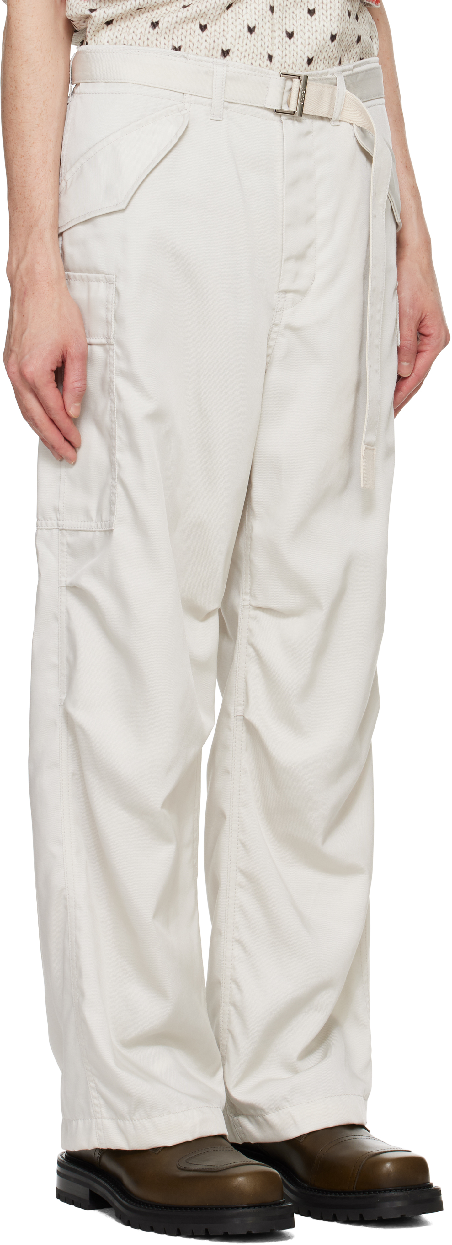 Sacai Gray SPIEWAK Edition Belted Cargo Pants
