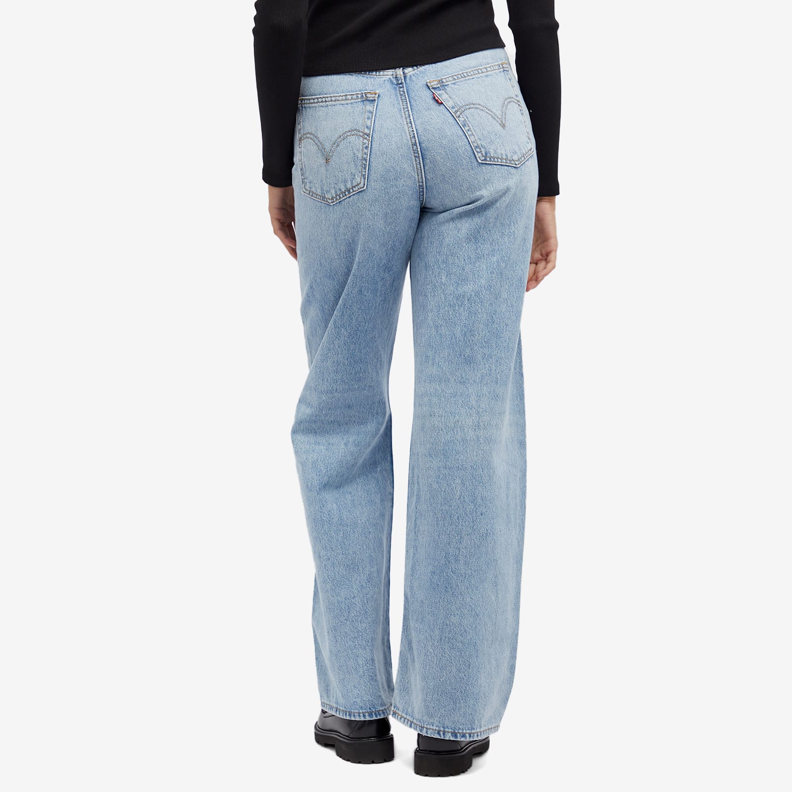 Women's Wide Leg Jeans in Blue, Size 29"