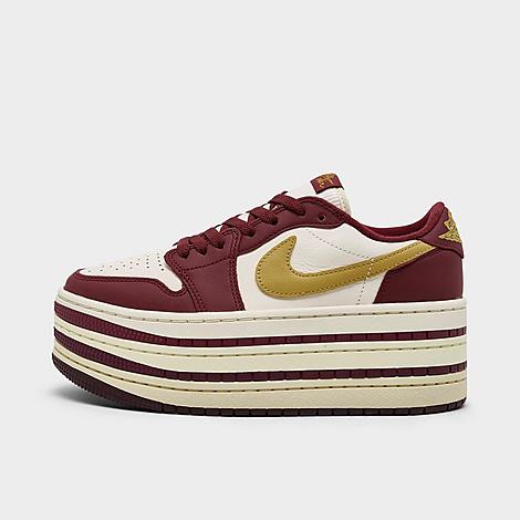 Women's Air 1 Low Triple Stack Casual Shoes in Team Red/Sanded Gold/Pale Ivory