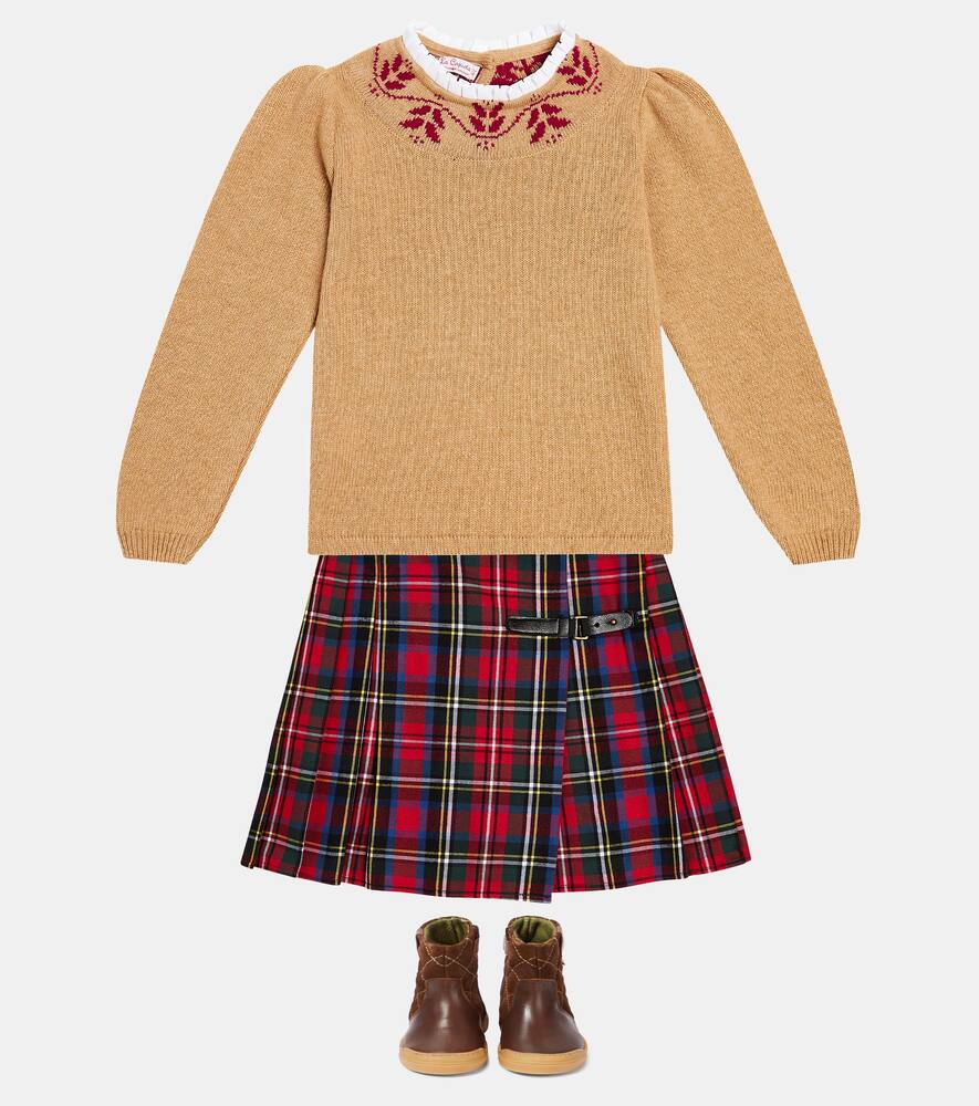 Lidia wool-blend intarsia sweater
