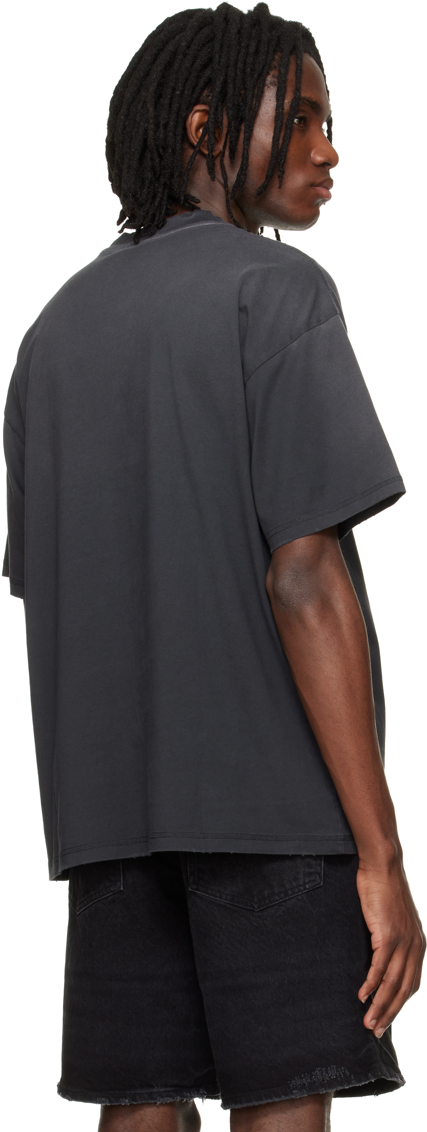 Black Embellished '' T-shirt