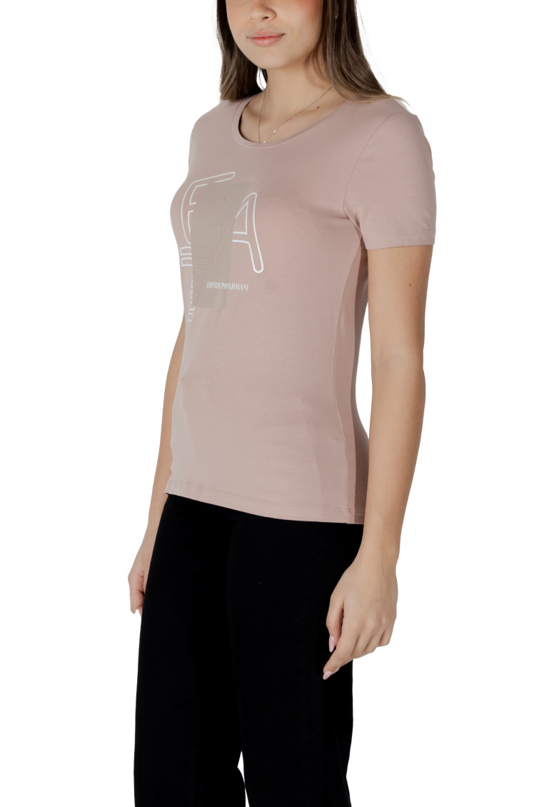 Light Pink Logo Round Neck T-Shirt