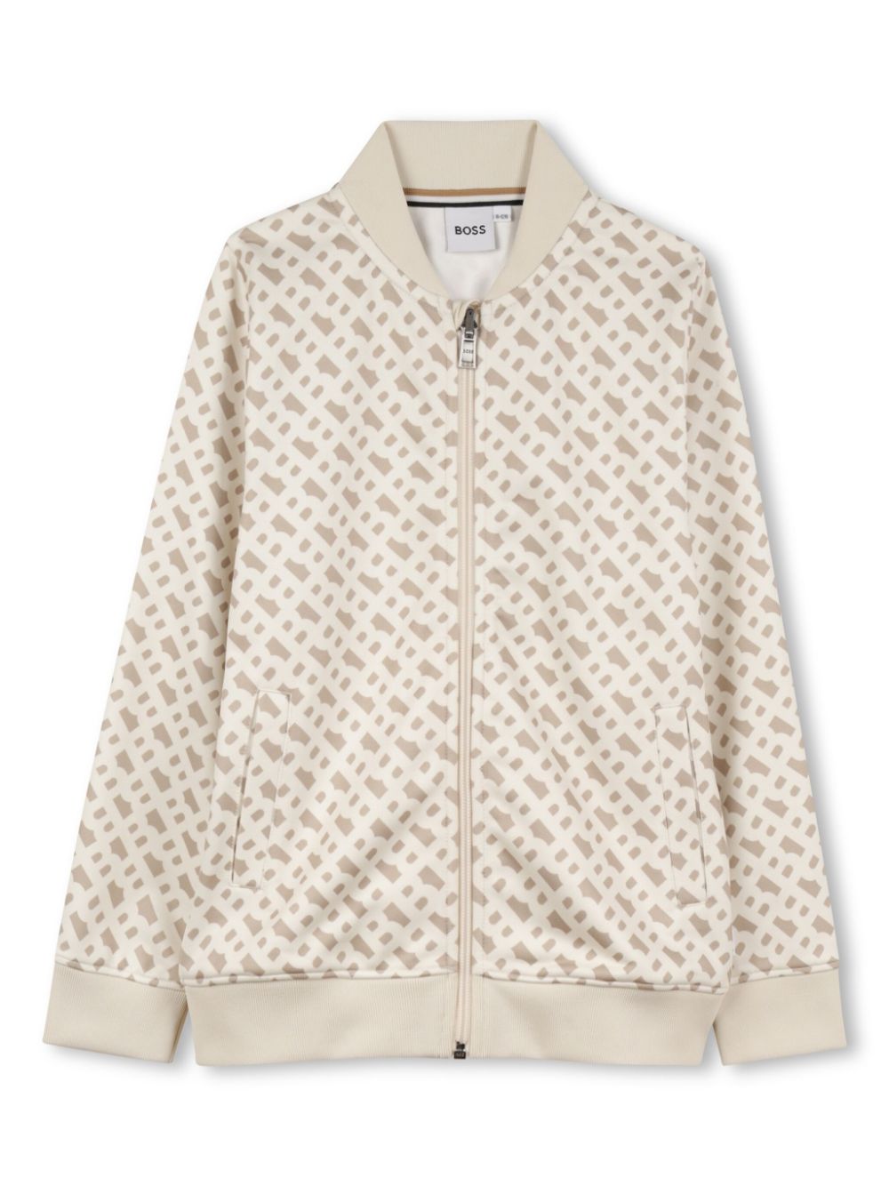Logo-print zipped sweatshirt - Neutrals