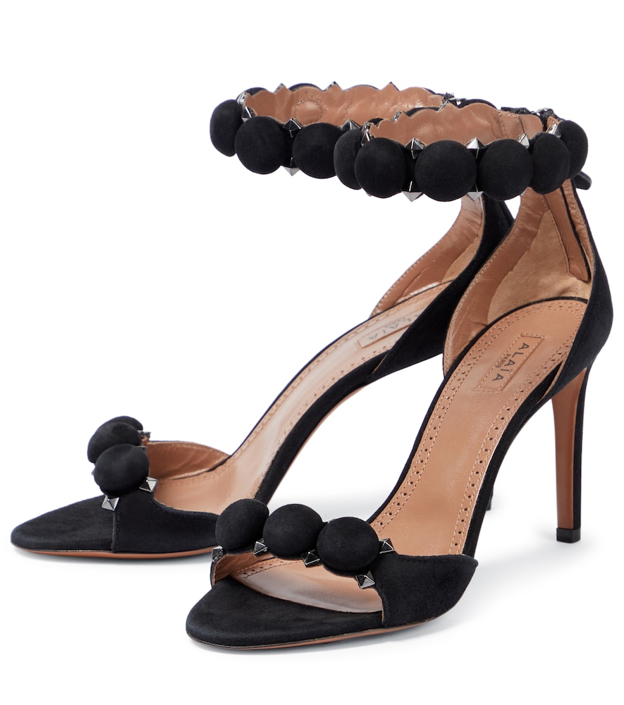 Alaïa La Bombe 90 suede sandals