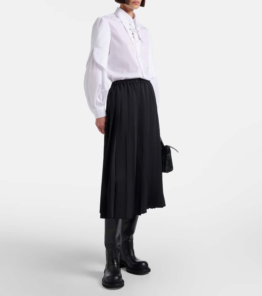 Pleated midi skirt