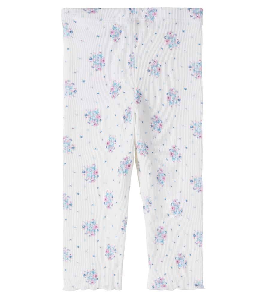Baby floral cotton-blend leggings