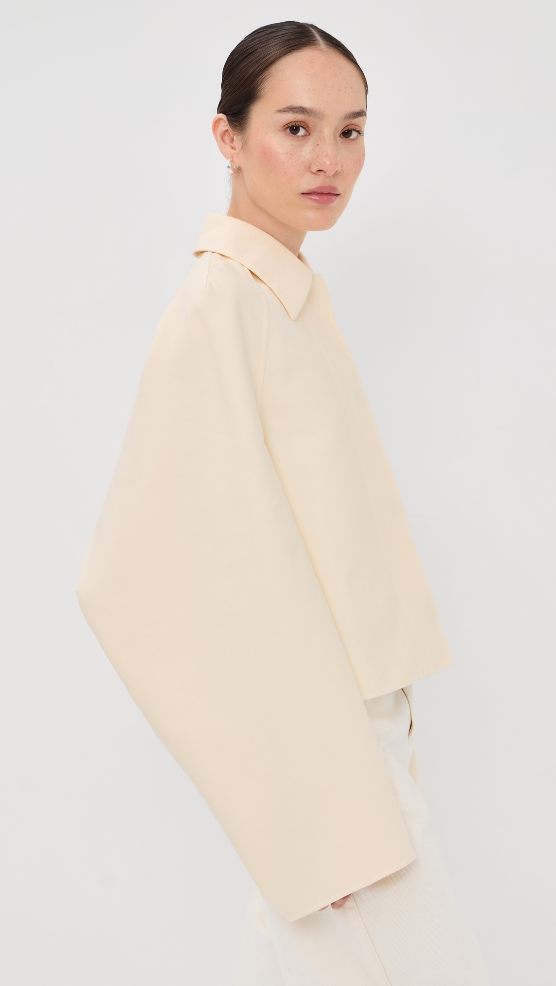 Short Mac Blouson Shirt Cream