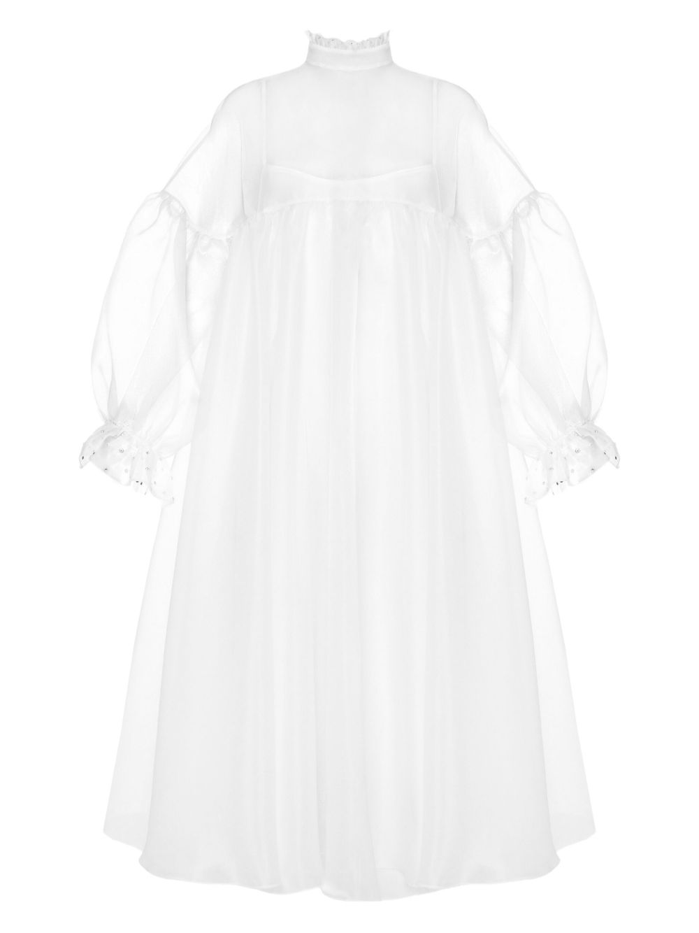 Organza midi dress - White