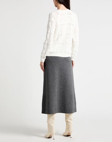 Woman Midi skirt Grey Size M Cashmere, Polyamide, Elastane