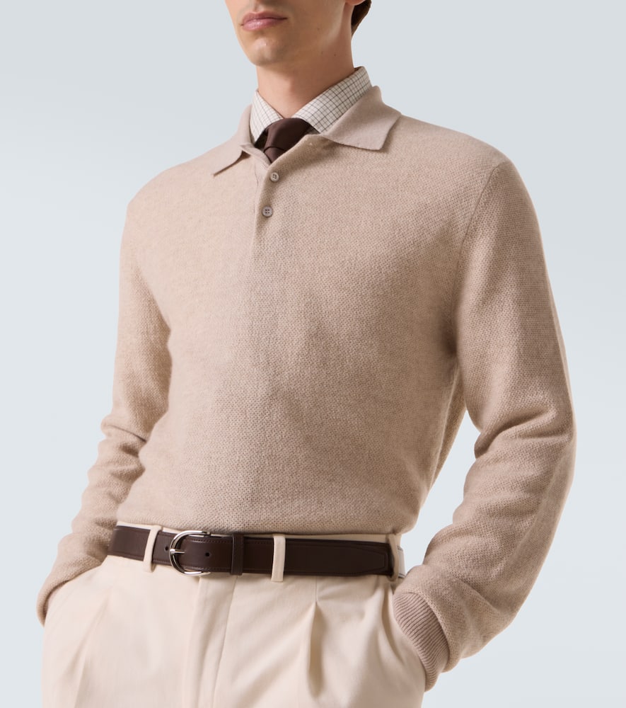 Cashmere polo sweater
