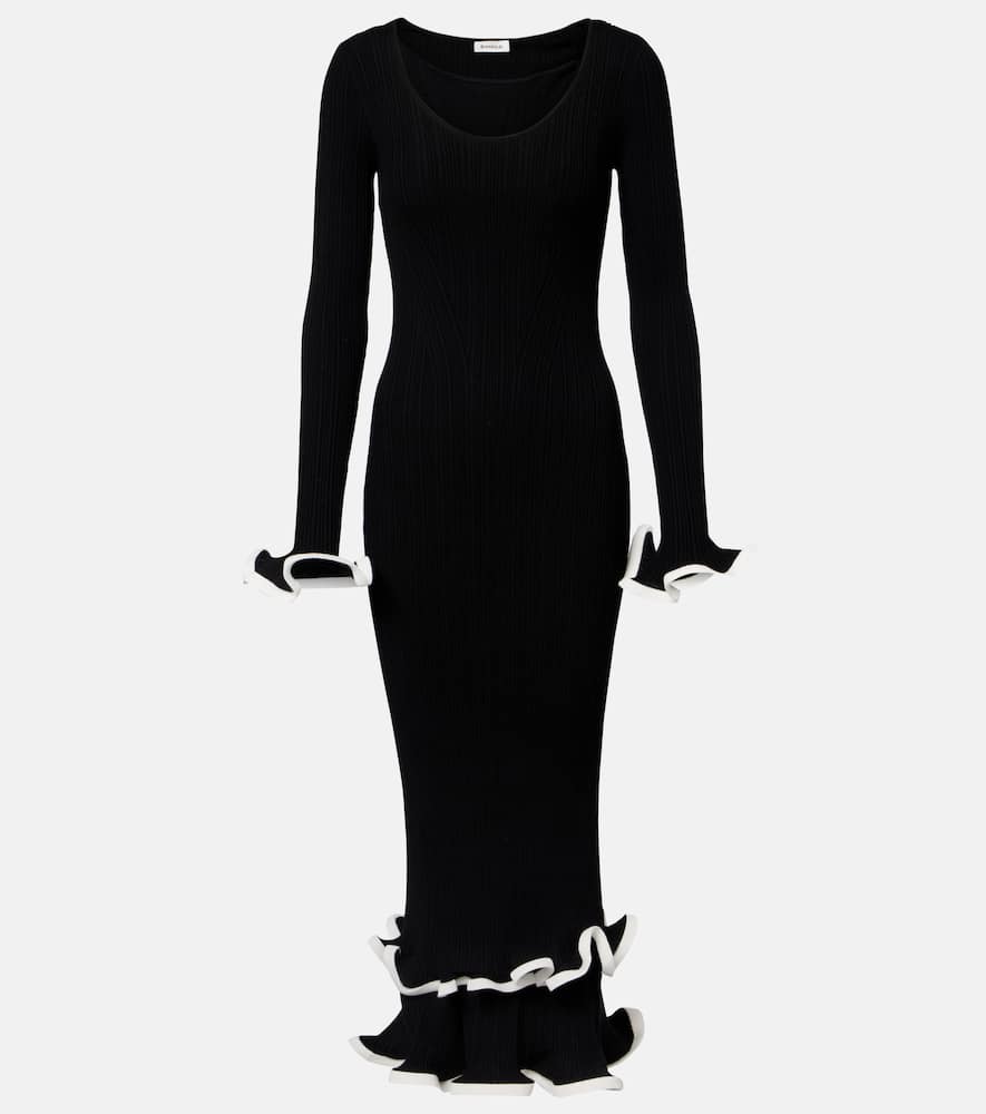 Solani ribbed-knit midi dress