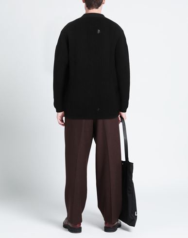 Man Cardigan Black Size XL Wool, Polyamide