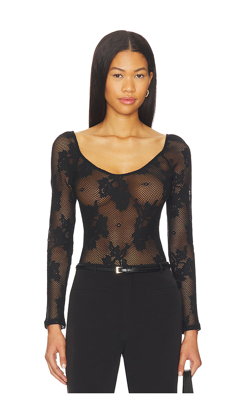 L'AGENCE LANGÄRMELIGER BODY GWENDOLYN in Black. Größe XXS. Also in L, M