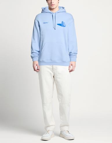 Man Sweatshirt Light blue Size L Cotton