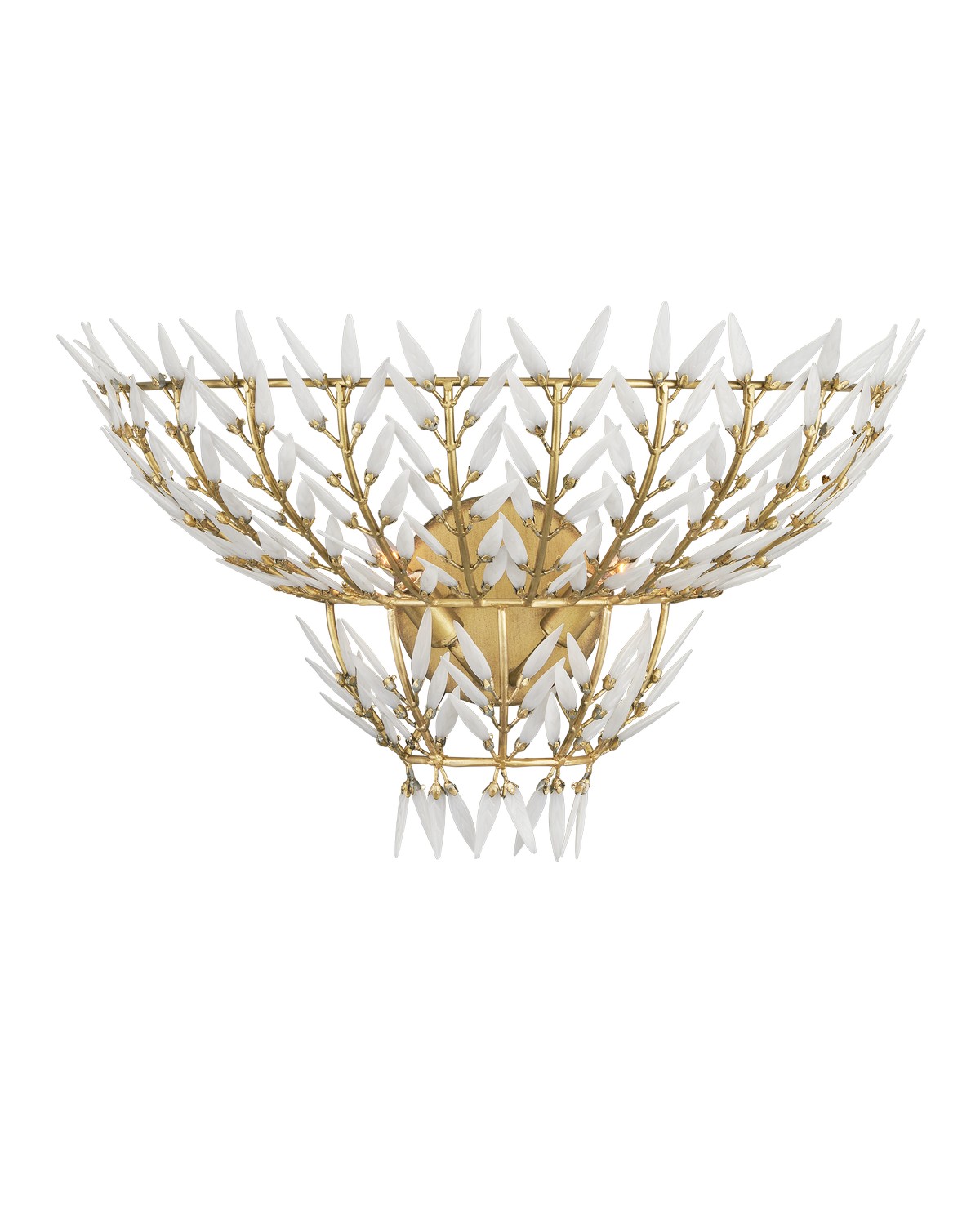 Brass White Wall Sconce from the Magnum Opus Collection