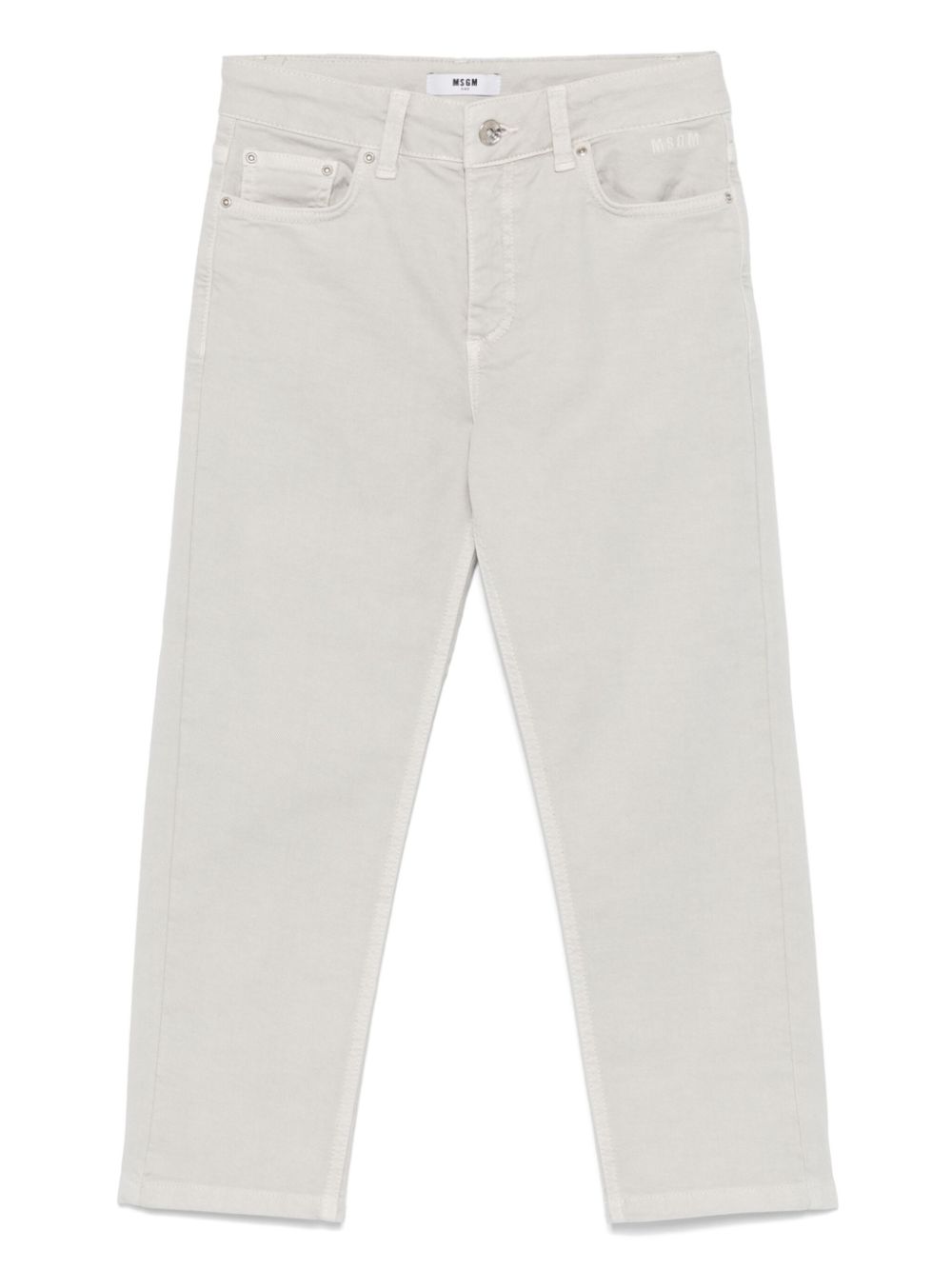 Logo-embroidered jeans - Grey