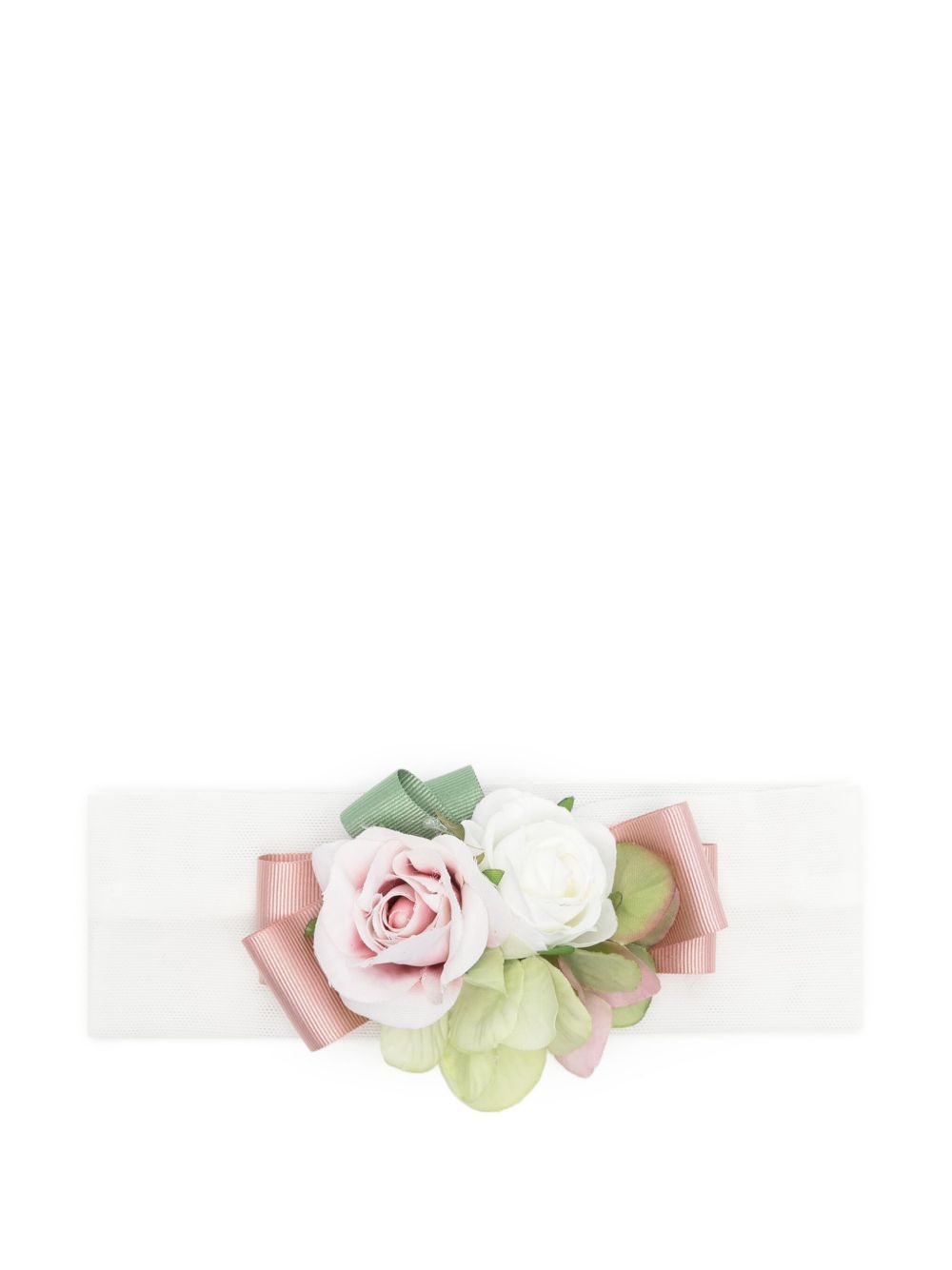 Colorichiari floral-appliqué hair band - White