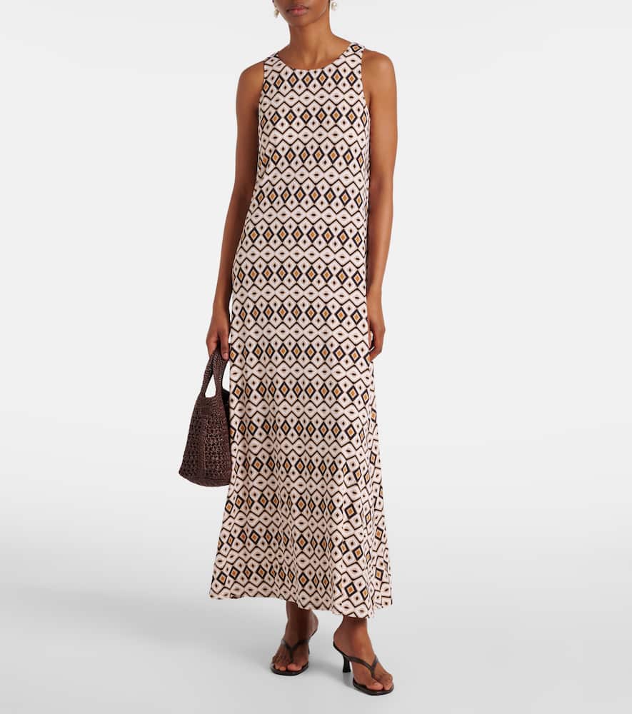 Miki printed maxi dress