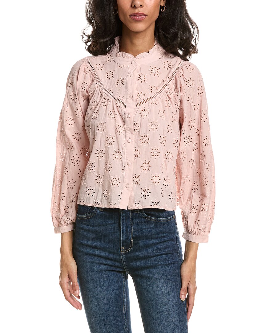 Eyelet Embroidered Top