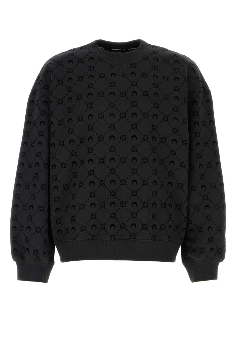 Marine Greenhouses Sweatshirt Blue With Logo Pattern All Over
