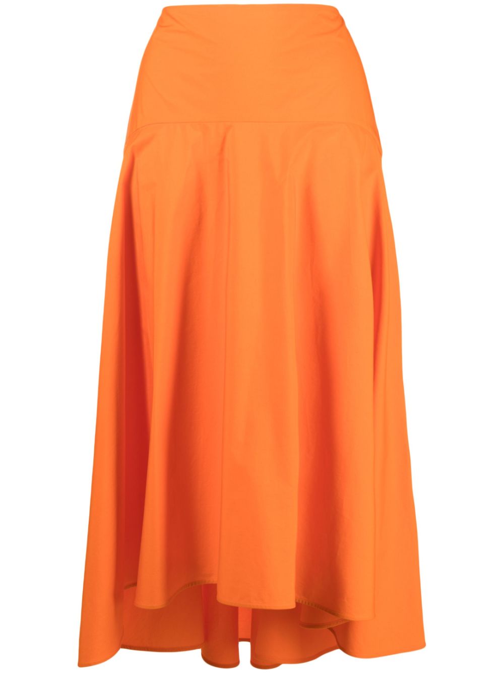 Cotton midi skirt - Orange