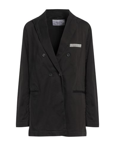 Fabiana Filippi Woman Blazer Black Size 2 Cotton, Ecobrass