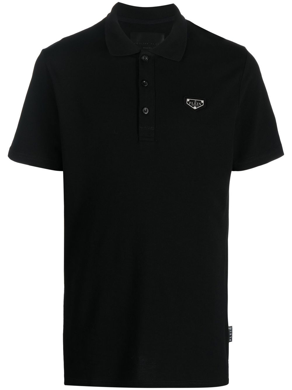 Logo-plaque polo shirt - White