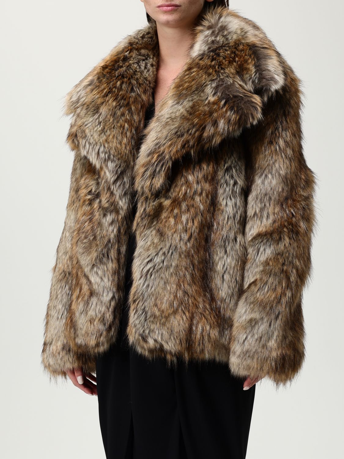 Faux-fur jacket - Brown