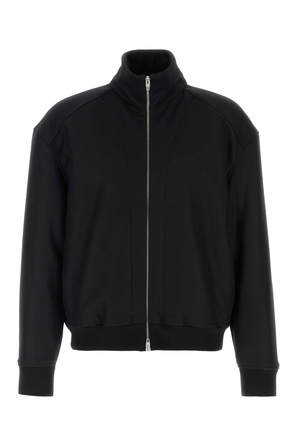 Wool Zip-Up Jacket — Black