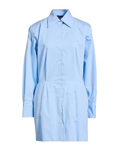 Woman Mini dress Sky blue Size 6 Cotton, Polyamide