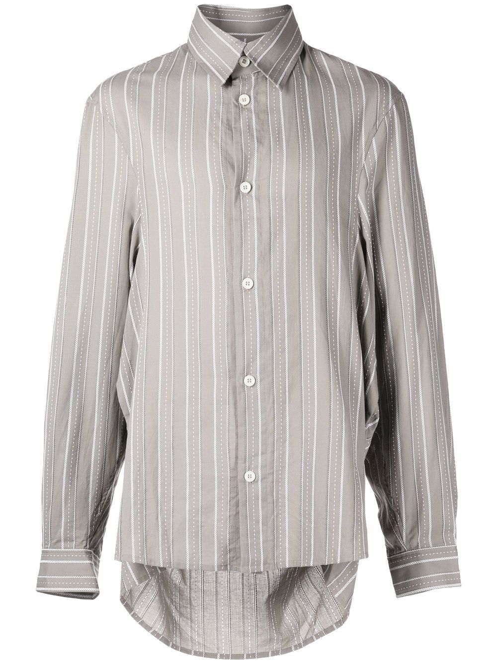 X ANOWHEREMAN striped shirt - Yellow