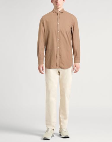 Man Shirt Sand Size 17 Viscose, Cotton