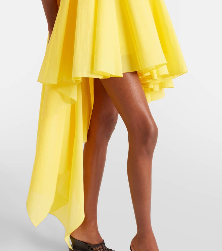 Triangle asymmetric cotton-blend minidress