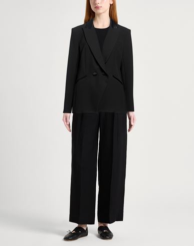 Woman Blazer Black Size 2 Polyester, Viscose, Cotton, Elastane