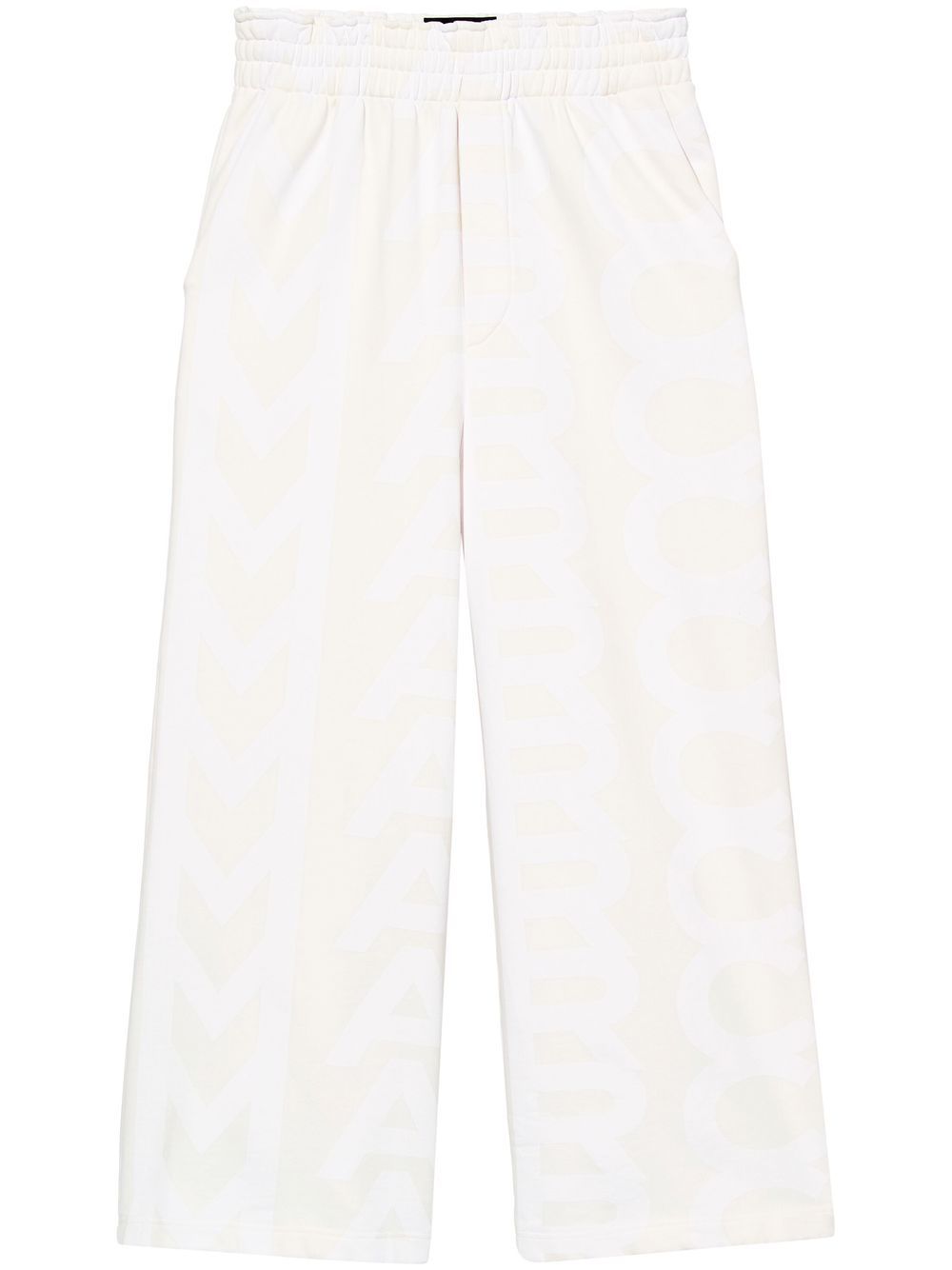 The Monogram wide-leg track pants - White