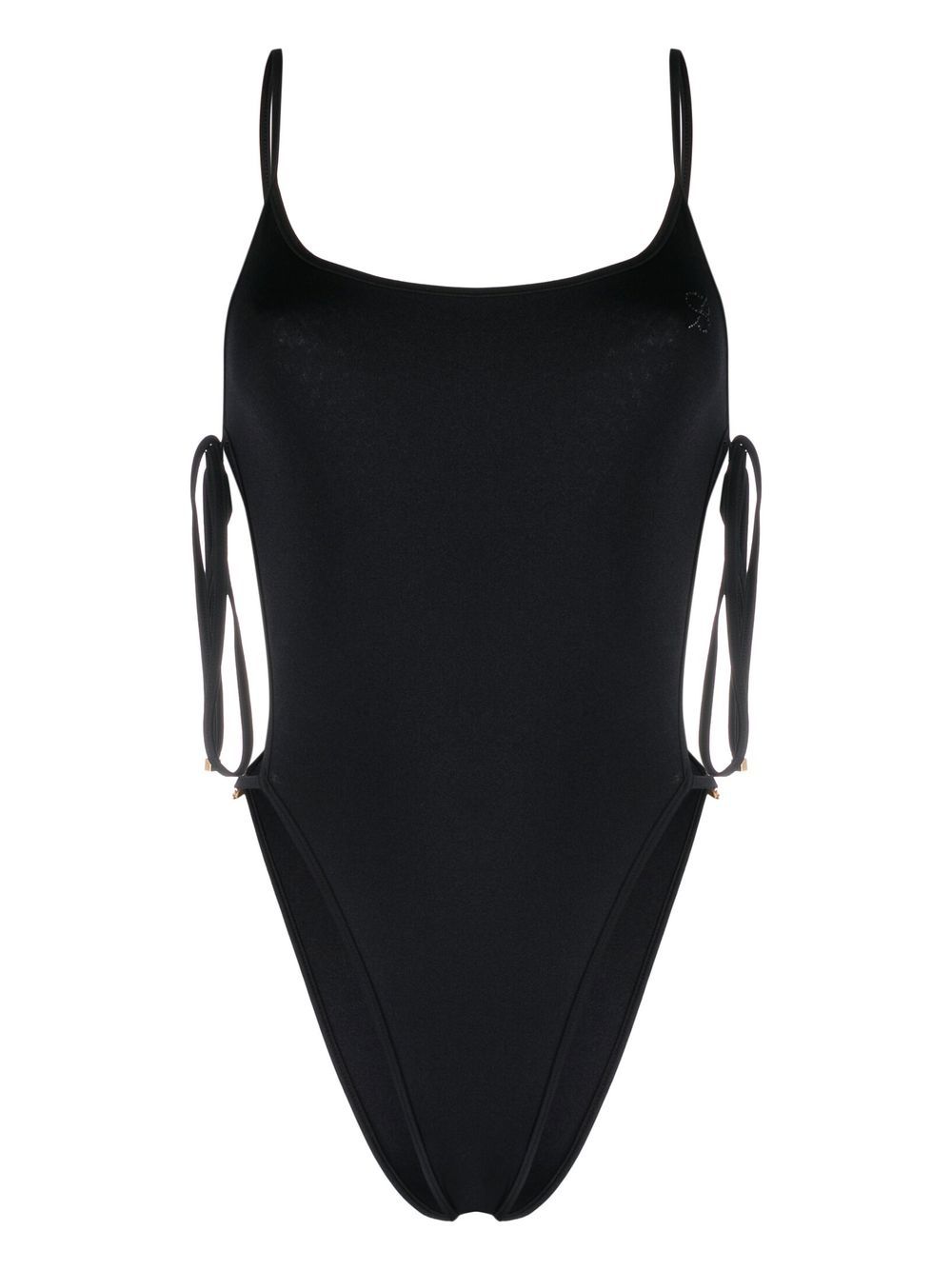 Open tie side swimsuit - White
