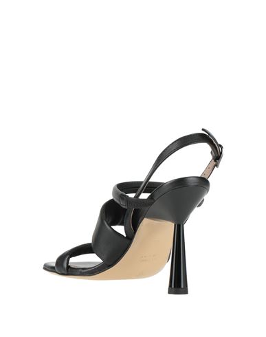 Woman Sandals Black Size 4 Leather