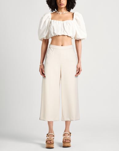 Caractère Woman Pants Cream Size 10 Polyester, Viscose, Elastane