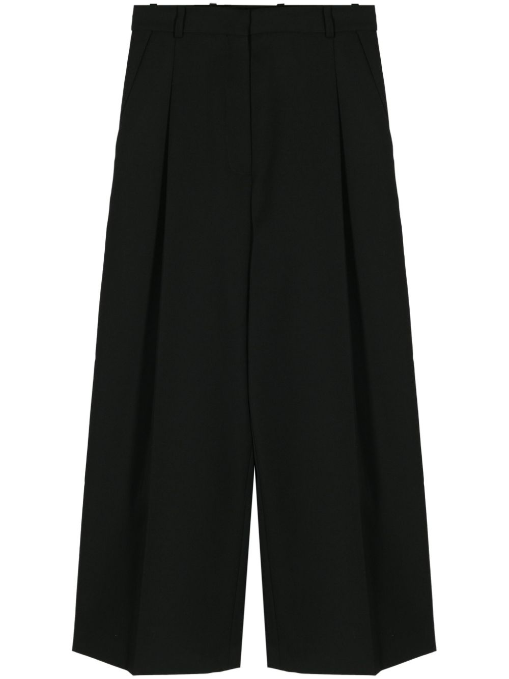 Virgin wool tailored trousers - Black