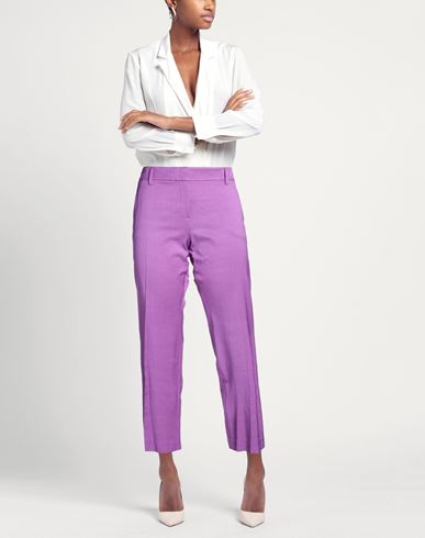 Woman Pants Mauve Size 8 Viscose, Cotton, Silk, Elastane