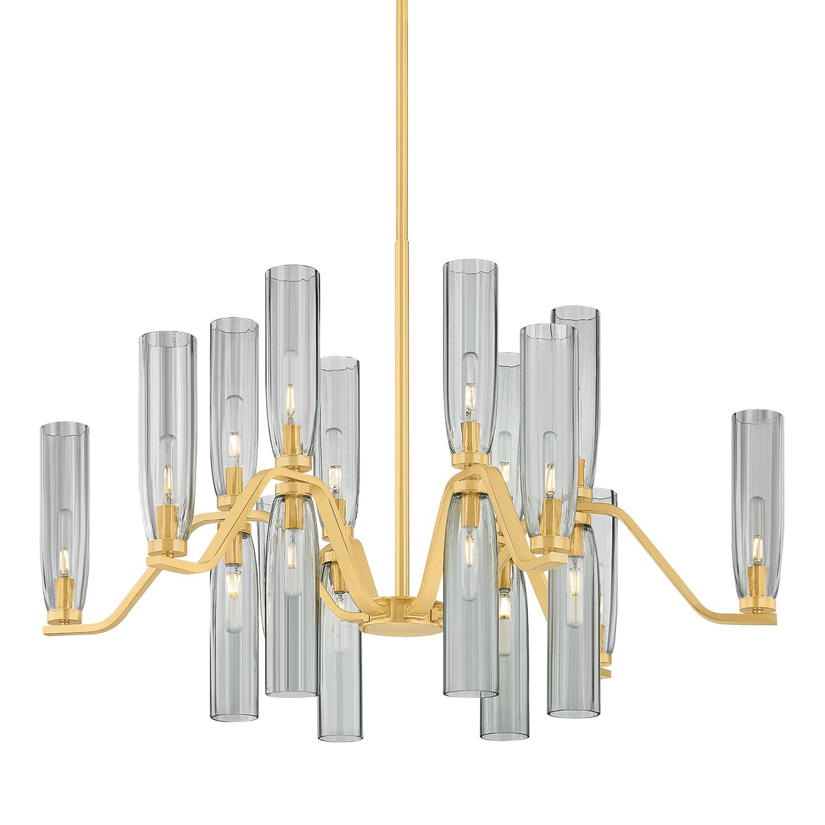 Aged Brass Chandelier from the Harpswell Collection