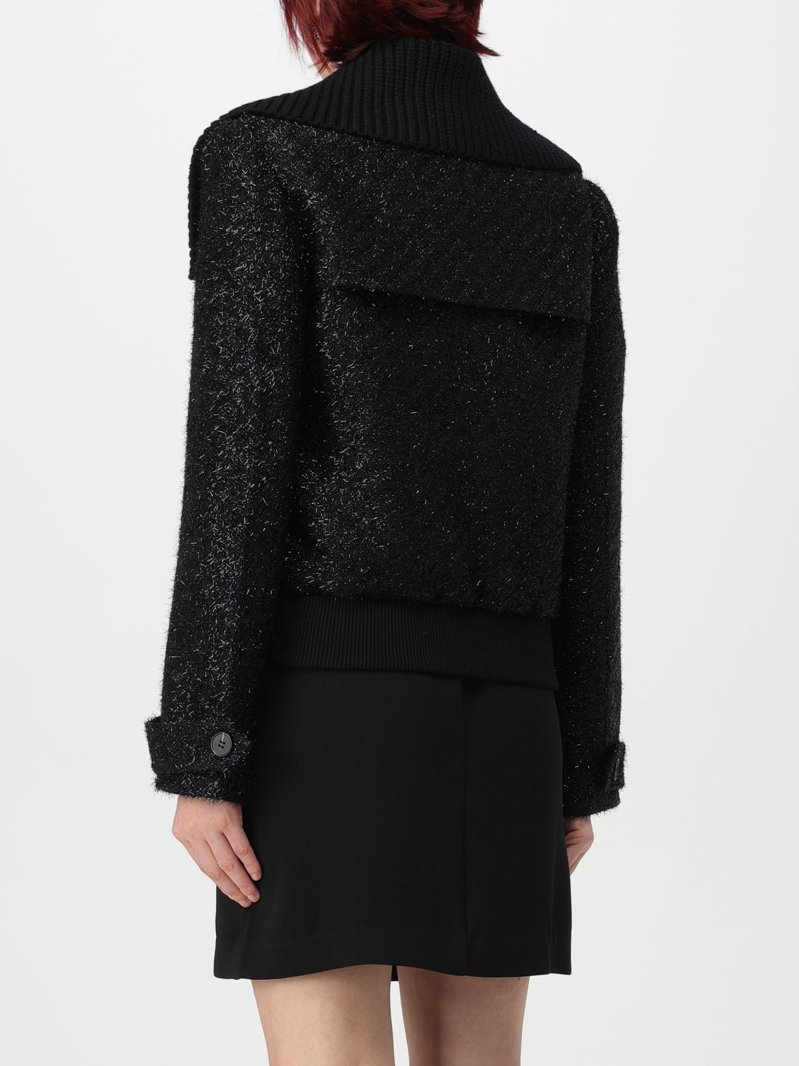 Bouclé bomber jacket - Black