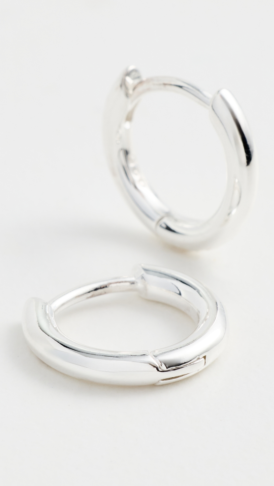 Demi Skinny Huggie Hoops Silver One Size