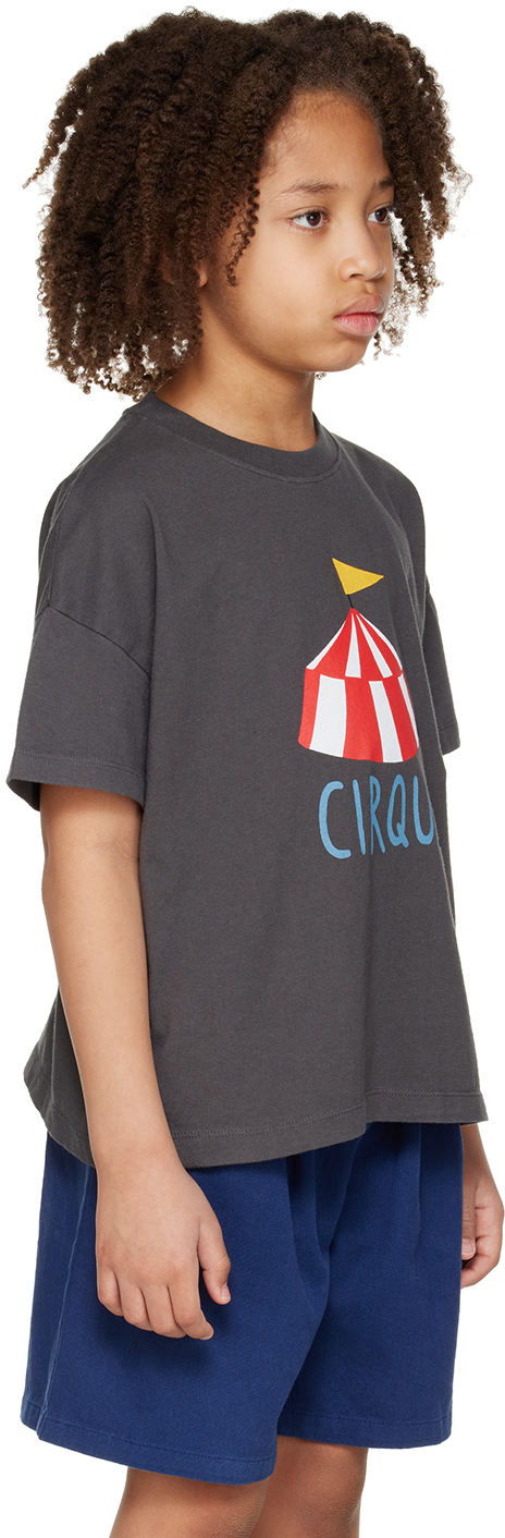 Kids Gray Print T-Shirt