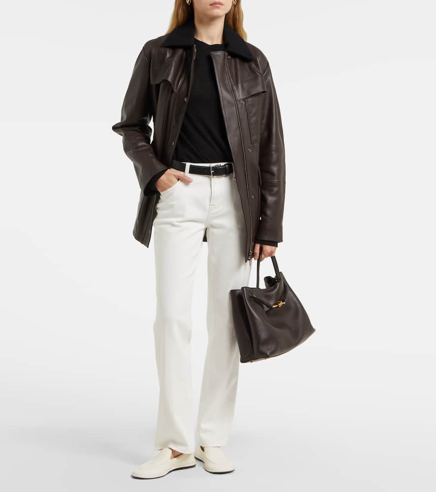 High-rise straight jeans