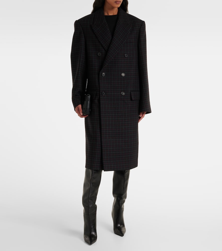 Wardrobe. NYC Oversized checked virgin wool coat
